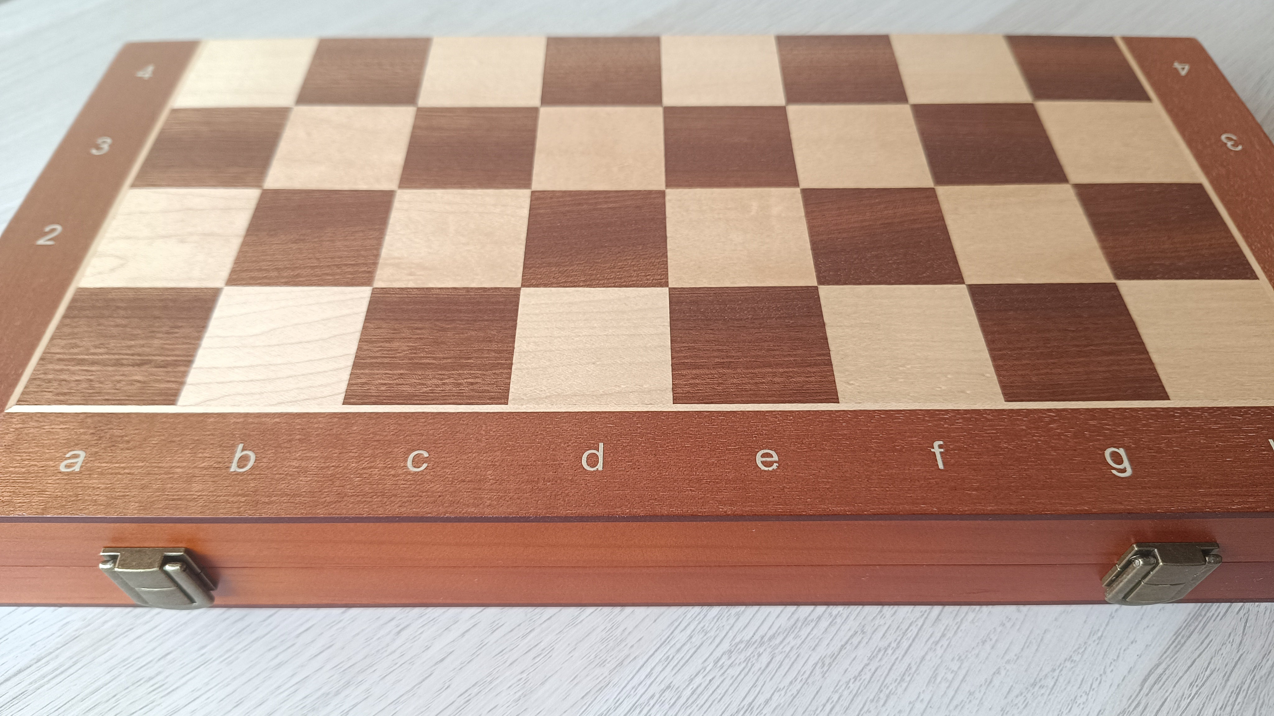 Magnetic Foldable Wood Chess & Checkers Set – 2-in-1, 38 cm, Personalizable