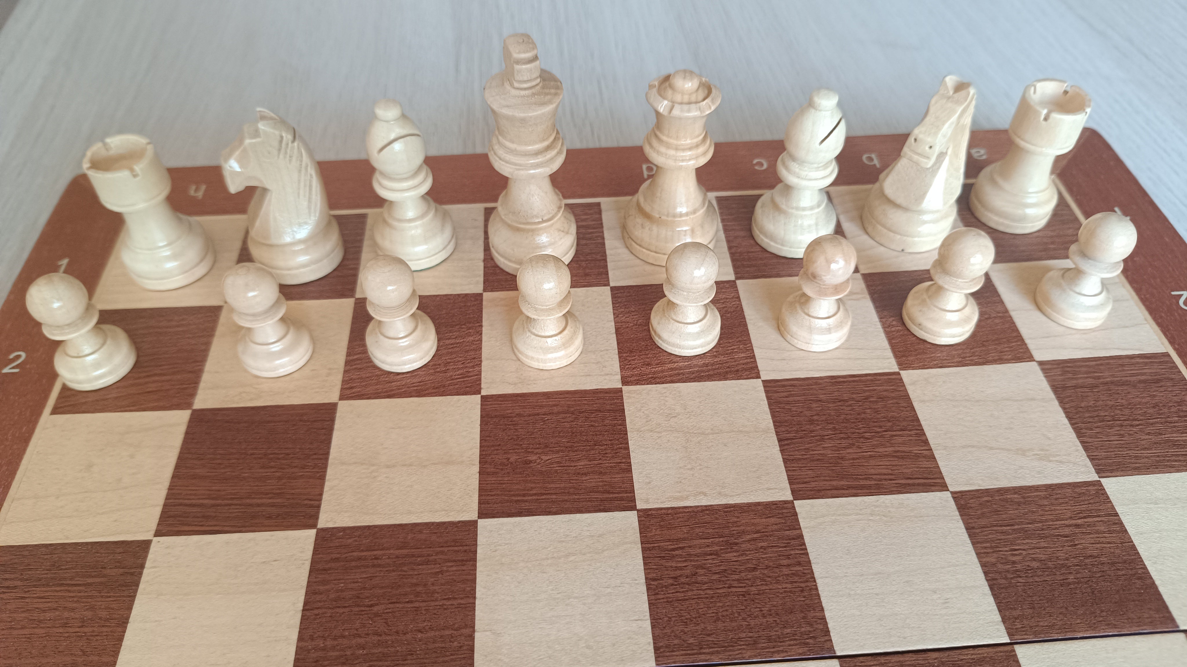 Magnetic Foldable Wood Chess & Checkers Set – 2-in-1, 38 cm, Personalizable